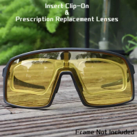 HDTAC Insert Clip-On Prescription Clip &amp; Custom Prescription Lenses for Oakley Sutro Sunglasses