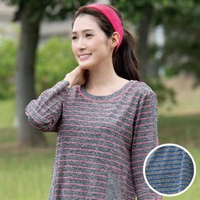 【Wacoal 華歌爾】M-L 連身裙套裝居家服睡衣 Work from home 冷氣房宅家工作休閒服 TLS30083GB(藍紋灰底)