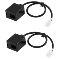 HOT-2X RJ9 4P4C Male To Double Female Port Connector Headset Adapter Extension Cable Phone Adapter Cable Extension Cord