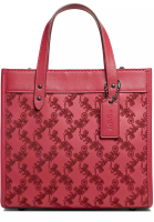 Coach Coach Field Tote Bag 22 With Horse And Carriage in Rouge CD750