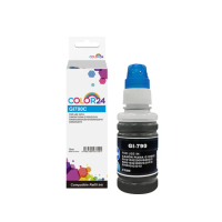【Color24】for CANON GI-790C 70ml 藍色相容連供墨水(適用 G1000/G1010/G2002/G2010/G3000/G3010/G4000)