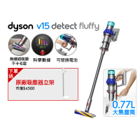 【dyson 戴森】V15 Detect Fluffy SV47 智慧無線吸塵器 光學偵測/除螨機(全新旗艦款)