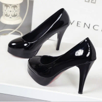2026 Waterproof Platform High Heels 10cm 7cm 5cm Platform Women's Stiletto Round Toe Professional Wo