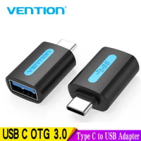 Vention USB C Adapter Type C to USB 3.0 2.0 OTG Adapter Cable type-c otg For Macbook pro Air Samsung S10 S9 Type C OTG Connector