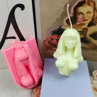 Egyptian Cleopatra Aromatherapy Candle Silicone Mold Human Candle Decoration Ornament Candle Silicone Mold Home Decor Gift