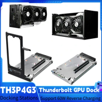 TH3P4G3 Thunderbolt GPU PCIe 16X Video Card Dock Laptop to External Graphic Card for Macbook Notebook PD 40Gbps Thunderbolt 3 4
