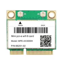 Wifi 6E AX3000H Green Wireless Network Card BT 5.2 For Mini PCIE Wi-Fi Adapter For Desktop/Laptop Win10