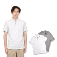 【Calvin Klein 凱文克萊】Calvin Klein polo衫 刺繡logo 短袖 CK 透氣 大尺碼(polo衫 短袖9802BD4)