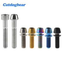 Catdogbear 1PCS M6X35mm Square/Taper Hex Socket Bolt + 6PCS M5X16 18 20mm Taper Head with Washer Screws For Bicycle Accessories