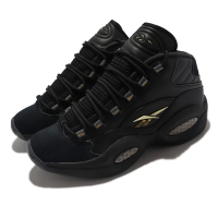 Reebok 籃球鞋 Question Mid 黑 金 Iverson 男鞋 經典款 AI 艾佛森 戰神 H01308