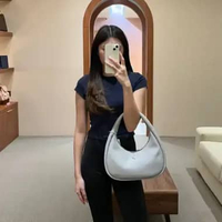 Tas KATE SPADE KAYLA CRESCENT GHW LOGO GREY LEATHER HOBO BAG 100% ORIGINAL Size 29X9X15CM
