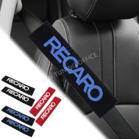 JDM Car Styling RECARO Thin Cotton Seat Belt Cover Pad Universal Fabric Shoulder Cushion Protector Safety Belts Shoulder Pads