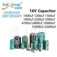 1-10pcs 16V DIP Aluminum Electrolytic Capacitor 1000uf 1200uf 1500uf 1800uf 2200uf 3300uf 4700uf 6800uf 10000uf 15000uf 22000uf