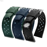 20mm 22mm Waterproof Rubber Watch Band Sport Diving Breathable Silicone Strap Bracelet Watchband for Seiko SRP777J1 for Omega