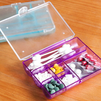 六格整理收納盒 小物 首飾 飾品 雜物 零件 手作 DIY 藥盒 配件 便攜 分格 ♚MY COLOR♚【L046-1】