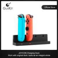 Gulikit NS25 4 Ports JOYCON Charging Dock for Charging 4 JOYCON Simultaneously Charging Station for Switch NS OLED Joycon
