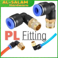 PL Elbow Pneumatic Fitting L Shape Push In Hose OD 6mm 8mm 10mm 12mm Air Quick Connector Automation 