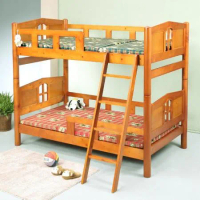 《Homelike》維爾圓柱雙層床 實木雙層床 上下舖 3.5尺床 小孩床 宿舍 專人配送安裝