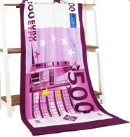 超酷 浴巾毯 大浴巾 500歐元沙灘巾個性大毛巾 70*140cm