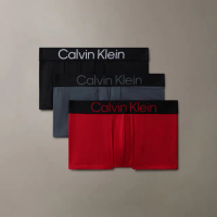 【Calvin Klein】官方旗艦館 CK 3 件套組對比標誌低腰平口內褲_多色