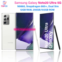 Samsung Galaxy Note 20 Ultra 5G Note20 N9860 256GB/512GB Cellphone Octa Core Snapdragon 865+ Dual SIM 6.9" 12GB 108MP&amp;Dual 12MP