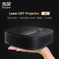 Dangbei U1 1080P Laser Projector Ultra Short Throw 1250ANSI Lumens Cinema Support 4K Video TV Smart MEMC HDR Video Beamer
