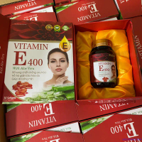 Viên uống trắng da mờ nám VITAMIN E400 With Aloe Vera + Vitamin E 400 iu tinh dầu hoa anh thảo Vitam