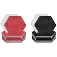 24 Pack Hexagon Acoustic Panels Beveled Edge Sound Proof Foam Panels,Sound Proofing Padding