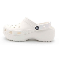 Crocs 卡駱馳 白色 厚底 經典 雲朵 懶人 涼拖鞋 女款 J2314 (206750-100)