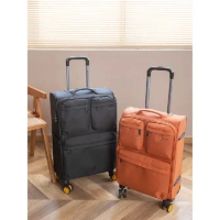Suitcase Oxford Large Rolling Luggege bag 20inch Carry-ons Cabin 28inch Trolley Case Paired with a business computer bag