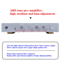 AM3 Class A tone pre-amplifier, audio treble, mid-bass adjustment. NE5534 or LME49710HA op amp, 4 Input 1 Output