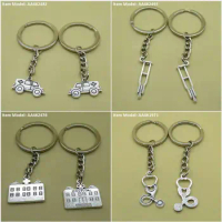 Keychain Keyring Ambulance Underarm Crutches Hospital Bag Charms Key Chains Rings