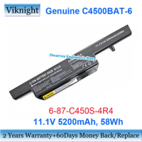 Genuine C4500BAT-6 Battery 6-87-C450S-4R4 11.1V 58Wh For Clevo 271EFQ 240CU B4100M C4100 C4500 C4500Q C5105 C5505C W150ER W27xB