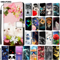 Cartoon Leather Cover For LG G8 G8S G8X ThinQ Cases Flip Stand Book Cover for LG K40 K40S K50 K50S Coque G 8 s x 8X 8S G7 Bags