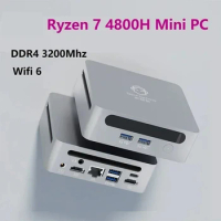 SZBOX S48 Ryzen 7 4800H Mini PC Windows 11 DDR4 3200Mhz NVme SSD WiFi6 BT5.2 Desktop Gamer Computer
