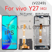 6.64" Screen For vivo Y27 4G LCD Display Touch Screen Panel Assembly With Frame Bezel Replacement V2249
