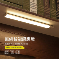 朗美科 磁吸式LED自動人體感應燈管 USB充電長條無線智能 小夜燈(40cm 臥室 櫥櫃 衣櫃 樓梯 壁燈)