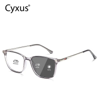 Cyxus Photochromic TR90 Square Frame Eyeglasses Anti Blue Light Glasses Computer Gaming Glasses for 