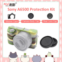 For Sony A6500 Camera Bag A6500 Camera Case Silicone ILCE-A6500 Case Protective Silicone Case With Camera Body Cap Lens Rear Cap