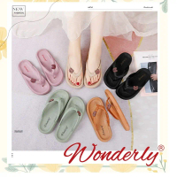 M2288 [WONDERLY] Sandal Wanita Wonderly | Sandal Jepit | Sendal Jelly Lucu Black Karet Merah