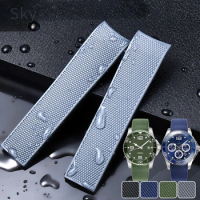 For Longines Conquest Silicone Men's Watchbands Replace Original L3.742/782 Sports Diving 21mm Rubber Watch Strap