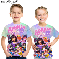 2023 newkawaii aphmau Cool 2022เด็กคุณภาพสูง3D พิมพ์เสื้อยืด O-Neck เสื้อเด็กเสื้อผ้า Casual birthda