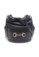 Gucci Pre-Loved Gucci Horsebit bucket bag Shoulder bag leather black