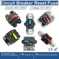 Circuit Breaker Reset Fuse 48v 24v 12v DC 20A-300A Solar Fuse Car Boat Manual Power Protect circuit breaker resettable Insurance