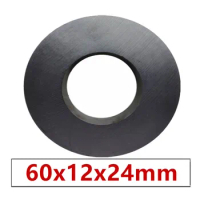 5pcs/lot Ring Ferrite Magnet 60x12 mm Hole 24mm Permanent magnet 60mm x 12mm Black Round Speaker ceramic magnet 60*12 60-24x12mm