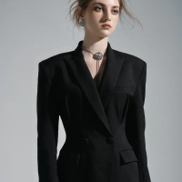 [ESTHER] Áo Blazer chiết eo cá tính - Alix Blazer - Đen
