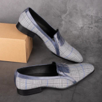 Fashion Casual Shoes Unique Design Cotton Mens Shoes Fabric Loafer Wedding Party Retro Dress High Quality Handmade Loafer Shoe
