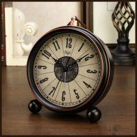 鬧鐘 鬧鐘復古時鐘表小型臺式桌面客廳擺件裝飾品高檔次家用座鐘美式