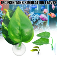 Double-Layered Simulation Ornamental Leaf Betta Fish Rest Spawning Leaf Betta Fish Bed Hammock for Fish Tank Aquarium In stock