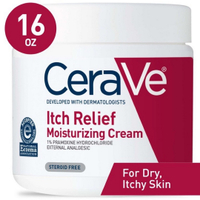 CeraVe Itch Relief Moisturizing Cream 340g ปรับปรุงผิวแห้ง ปัญหาผิวหยาบกร้าน เช่น ผิวหนังลอกเป็นขุยแ